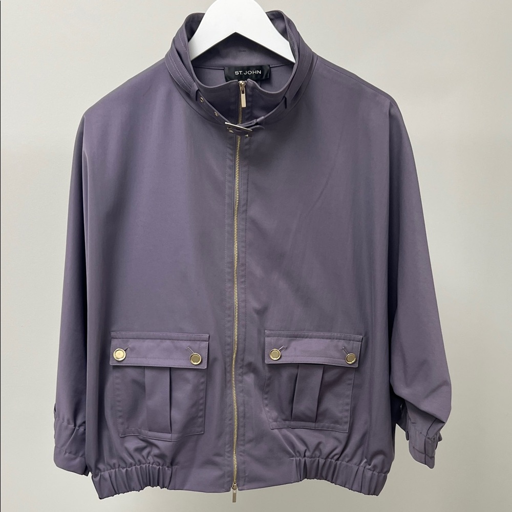 St. John Lavender Jacket with Gold Details